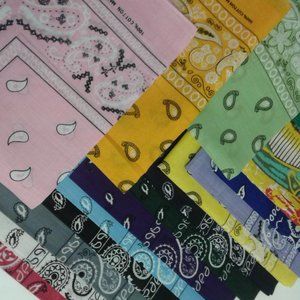 7 Bandana,Paisley, Face Mask 100% Cotton.Head Wrap